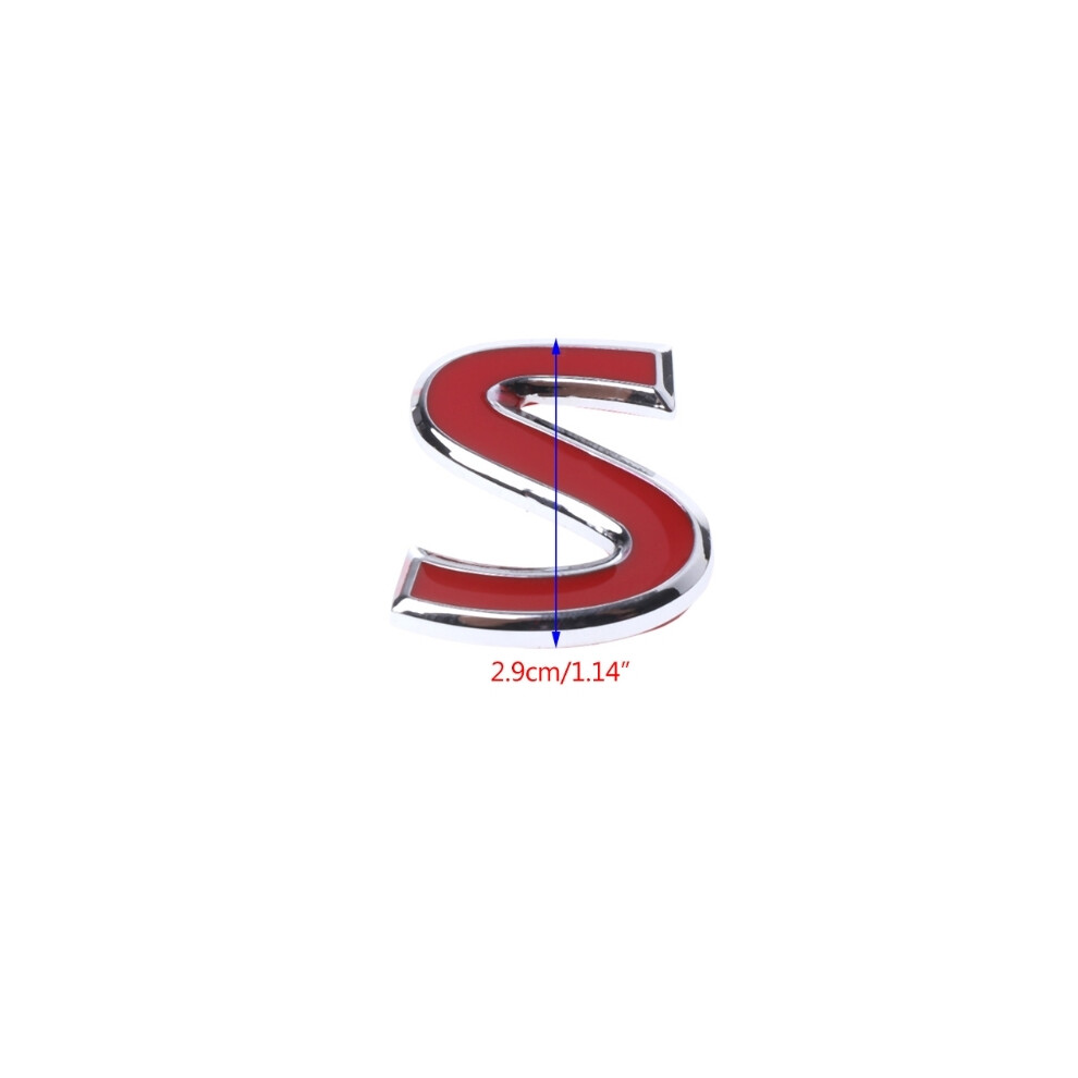 S Metal Emblem Badge Sticker For Infiniti Q50 Q50l Q30 Q70 U90c Red 8105270545724