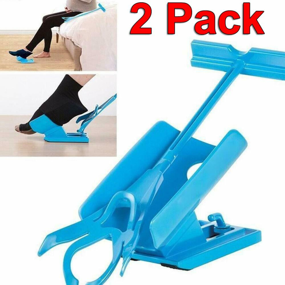 2Pack Sock Helper Puller Aid Socks Disability Stockings Slider Pulling