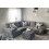 Verona High Back Grey Fabric Corner Sofa 3
