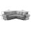 Verona High Back Grey Fabric Corner Sofa 4