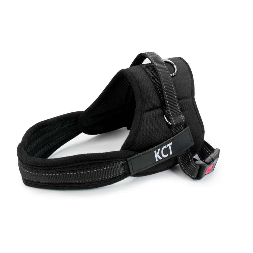 (Black Harness, Extra Large (XL)) KCT No Pull Padded Dog Harnesses Red/Black/Blue