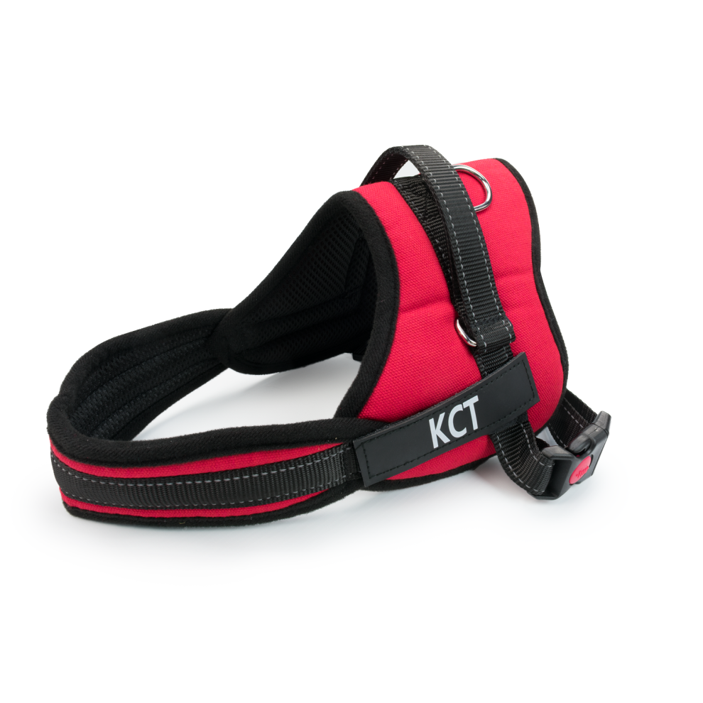 (Red Harness, Large (L)) KCT No Pull Padded Dog Harnesses Red/Black/Blue