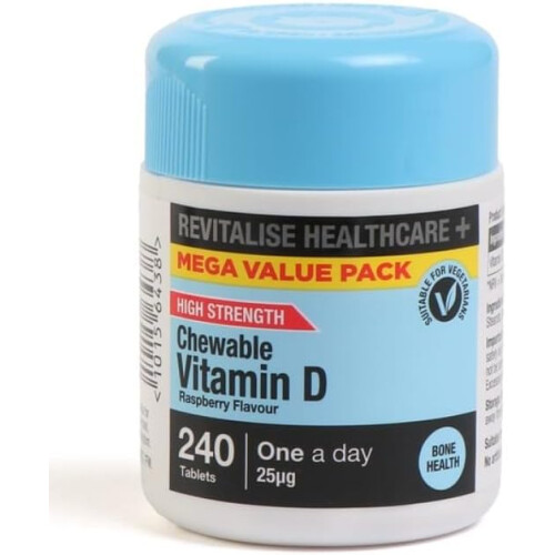 (Pack Of 1) Vitamin D Chewable Tablets 240s Raspberry