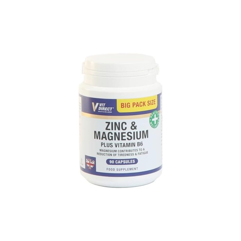 (Pack Of 1) Zinc & Magnesium Plus Vitamin B6 90 Capsules