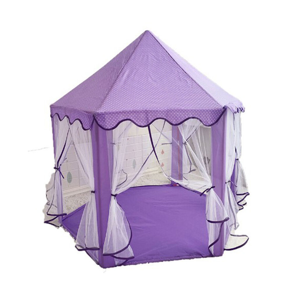 (Purple) Children Princess Play Tent Castle Palace Indoor Play House Outdoor Toy Gift