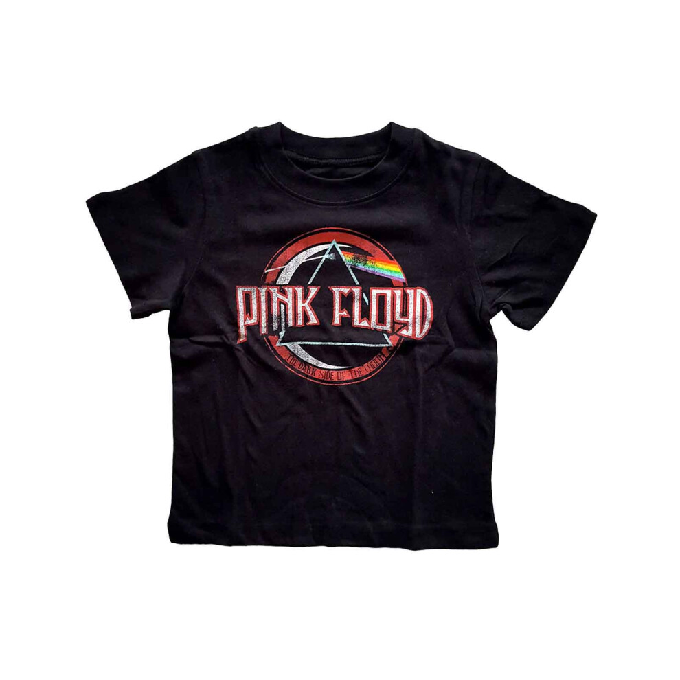 (24 Months, Black) Pink Floyd Toddler Vintage Dark Side of the Moon Tee
