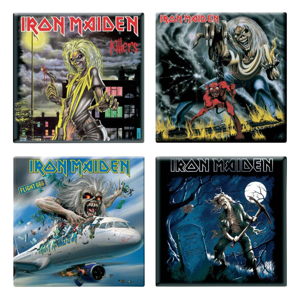 Iron Maiden 4 x Fridge Magnet Albums flight 666 various designs new set