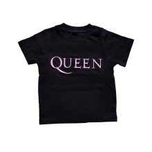 (18 Months, Black) Queen Toddler Pink Band Logo T Shirt
