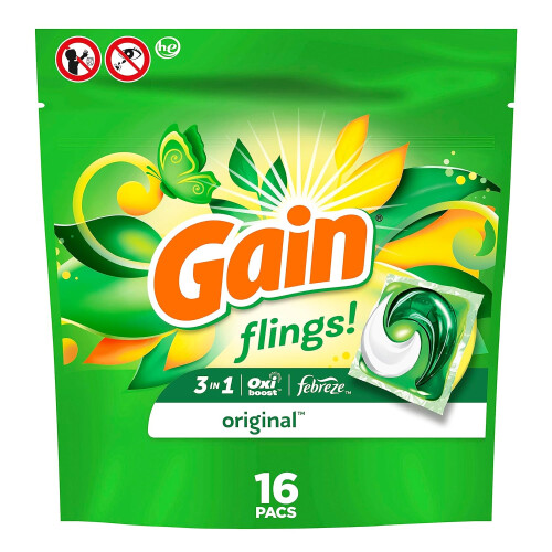 Gain Flings! Laundry Detergent Pacs, Original Scent, 152 ct. 2
