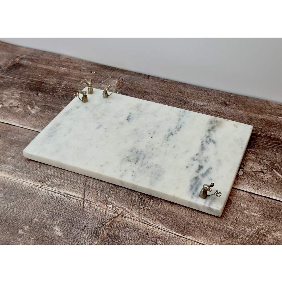 Mouse Figure Marble Cheese Board