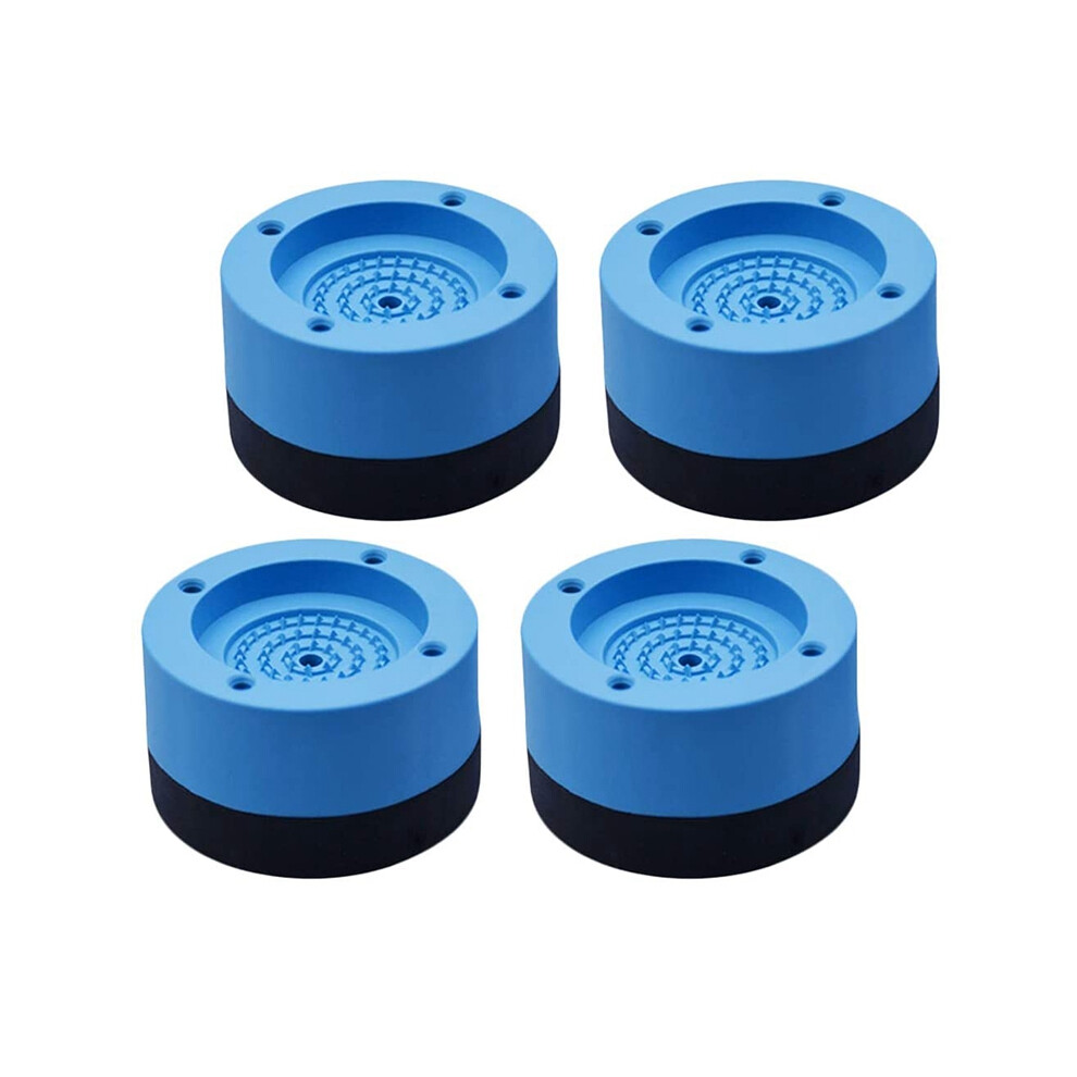 4Pcs Washer and Dryer Anti-Vibration Pads, Fridge Washer Leveling Feet, Washer and Dryer Feet Pads,Blue
