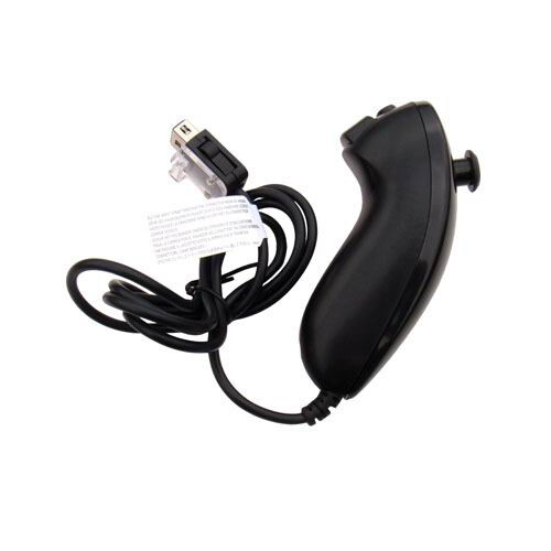 (Black) OSTENT Motion Based Wired Nunchuck Controller for Nintendo Wii Console