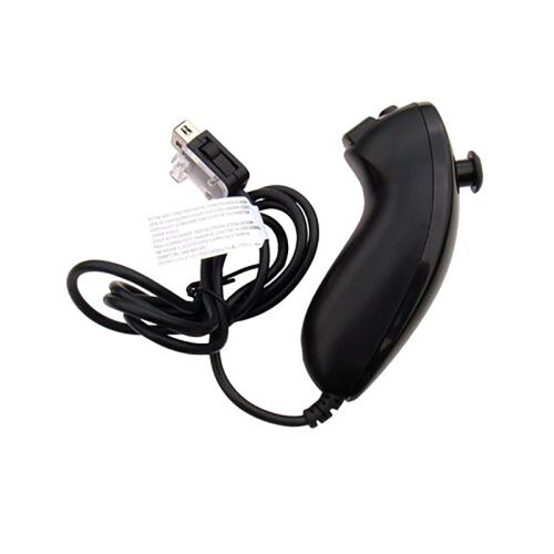(Black) OSTENT Motion Based Wired Nunchuck Controller for Nintendo Wii Console 1