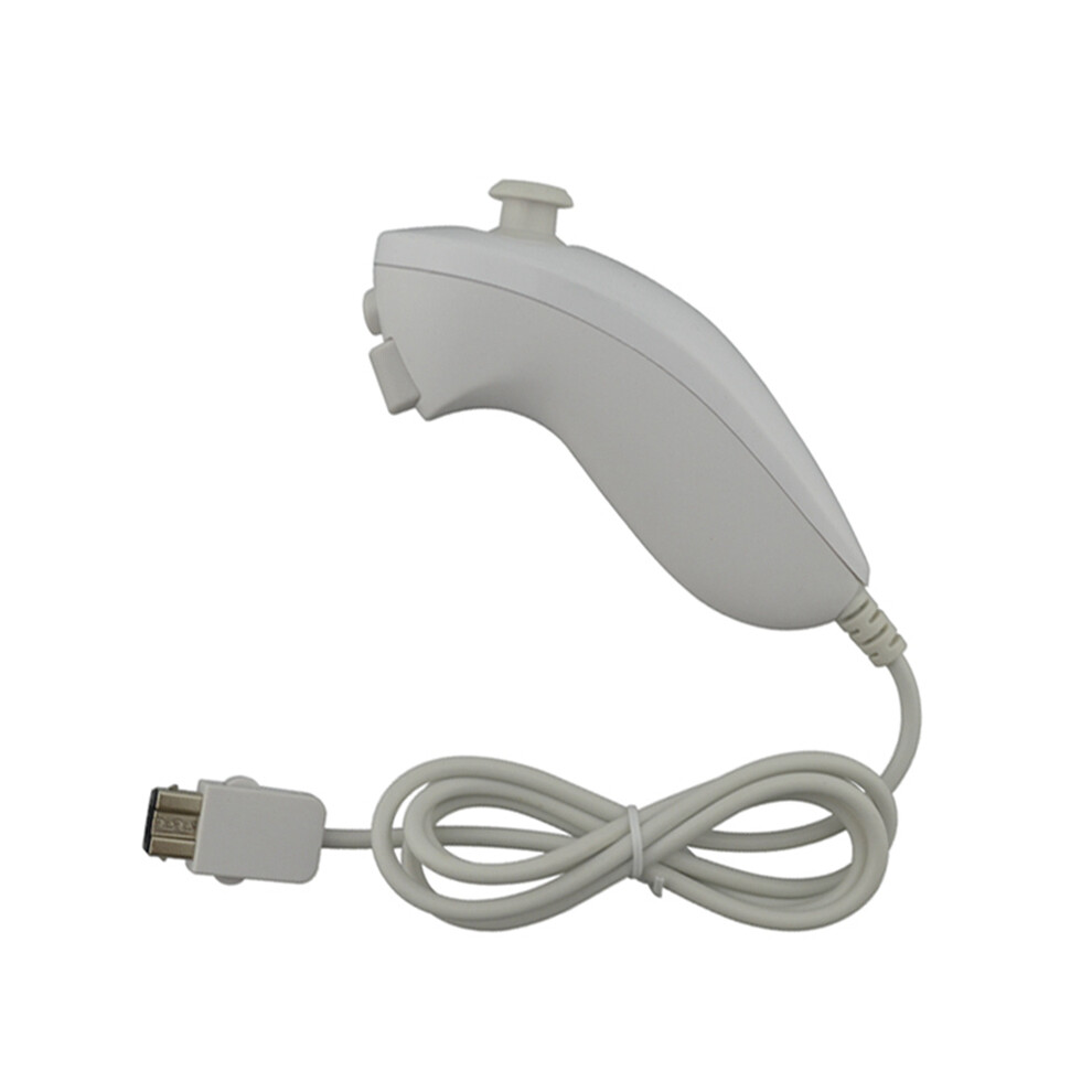 Maxpower (White) Nunchuck Controller Wired Game Controller For Wii Console