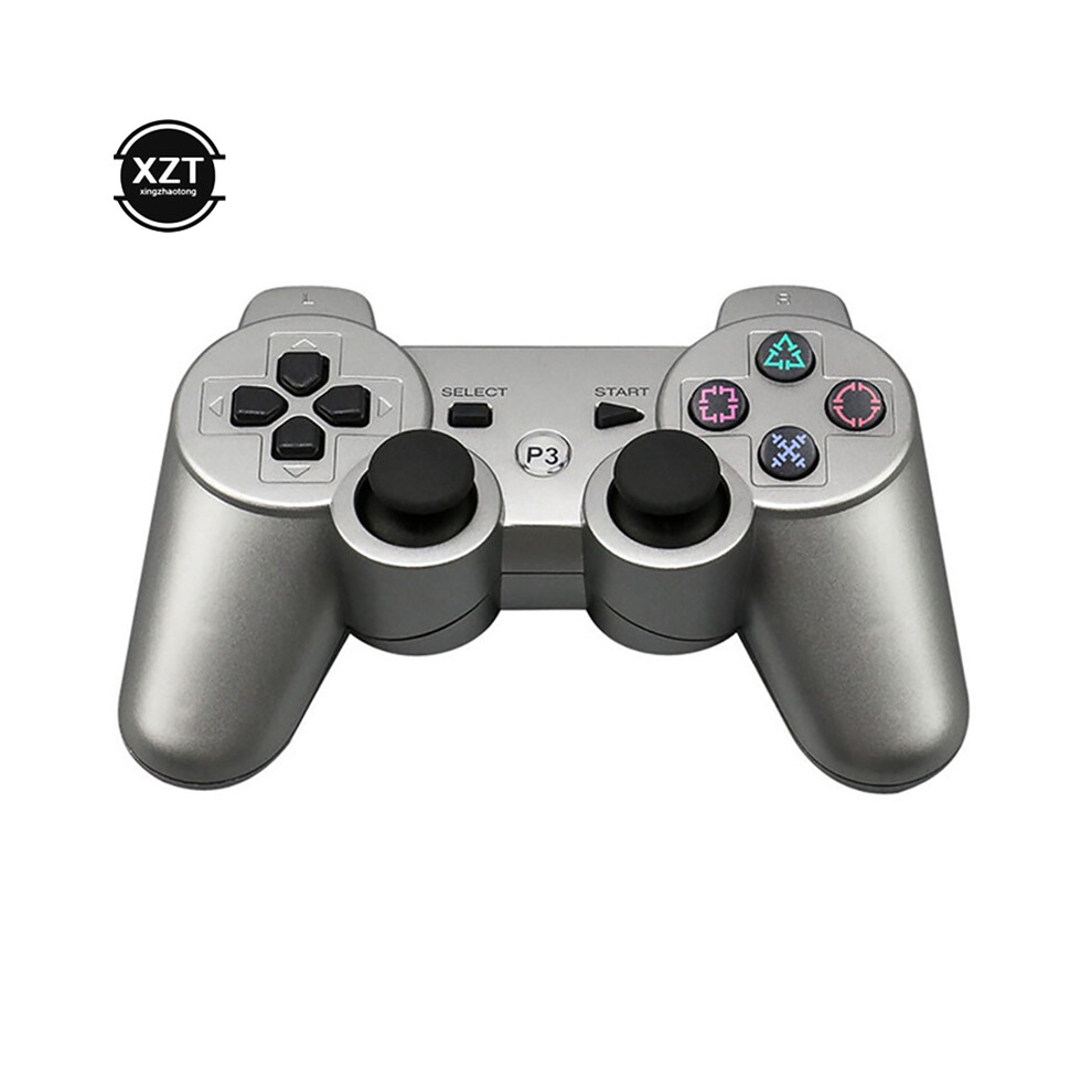 (Silver) Gamepad Wireless Bluetooth-Compatib Joystick Console For Sony Ps3 Controller Silver 9123213440614