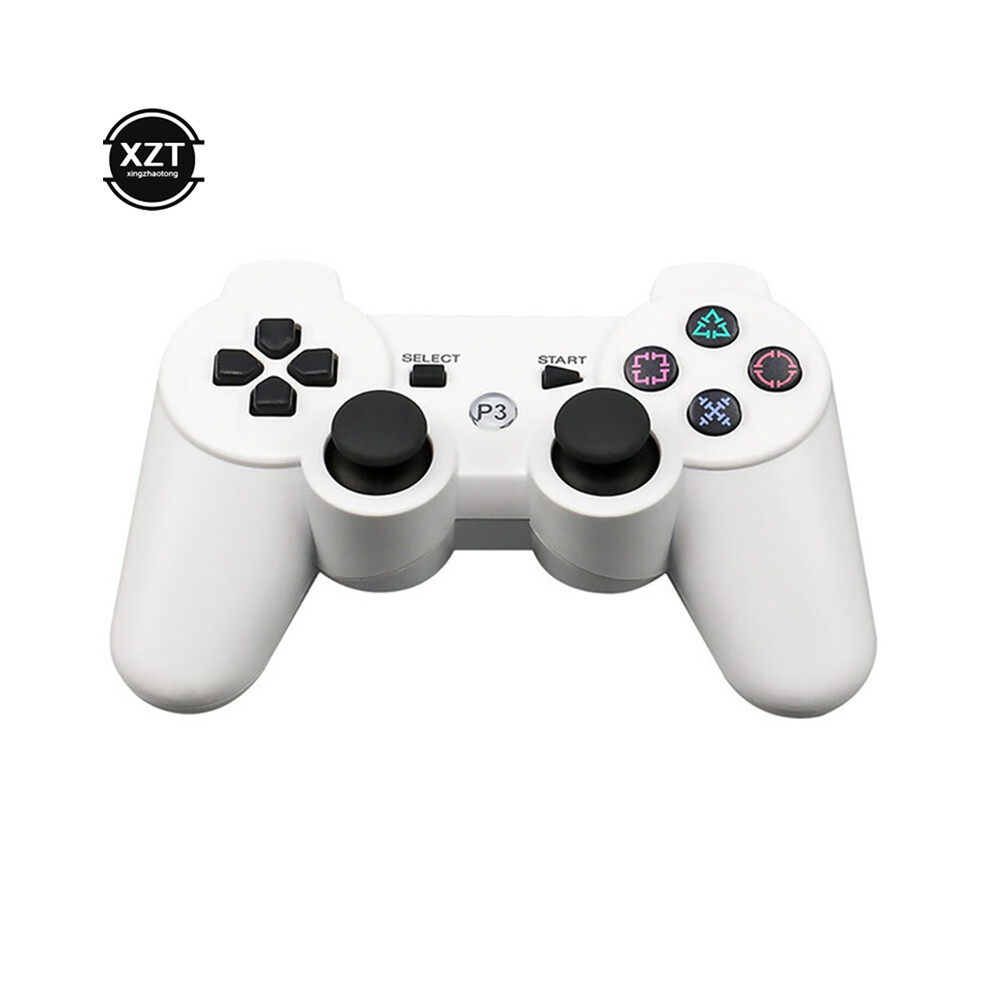 Maxpower (White) Gamepad Wireless Bluetooth-Compatib Joystick Console For Sony Ps3 Controller White
