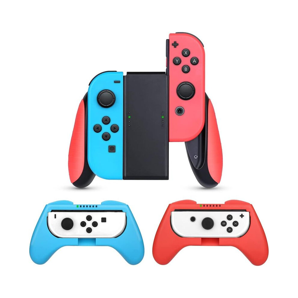 Maxpower (Red) Compatible With Nintendo Switch/Switch Oled Joy-Con, 3 In 1 Wear Resistant