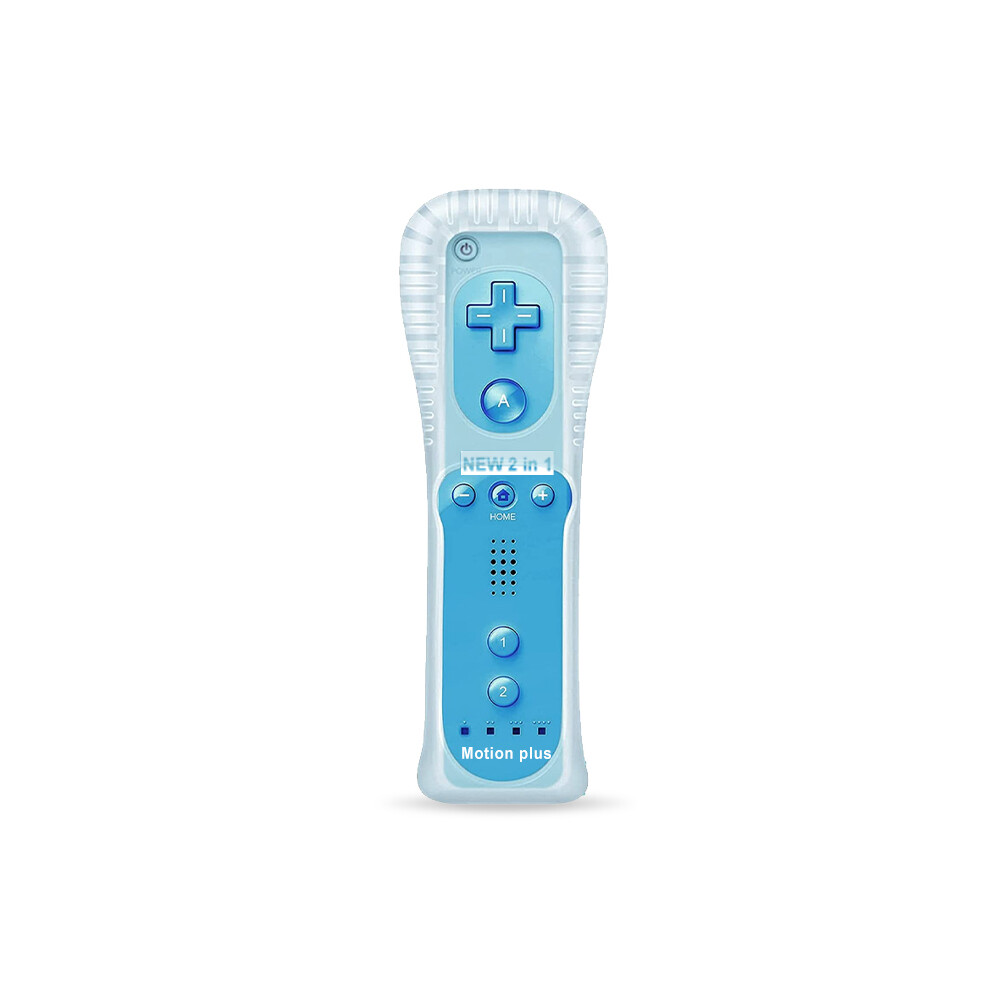 (-1 Controller) 1Pcs/2Pcs Controller For Wii Remote Controller Gamepad Built-In Motion Blue 9123213443370