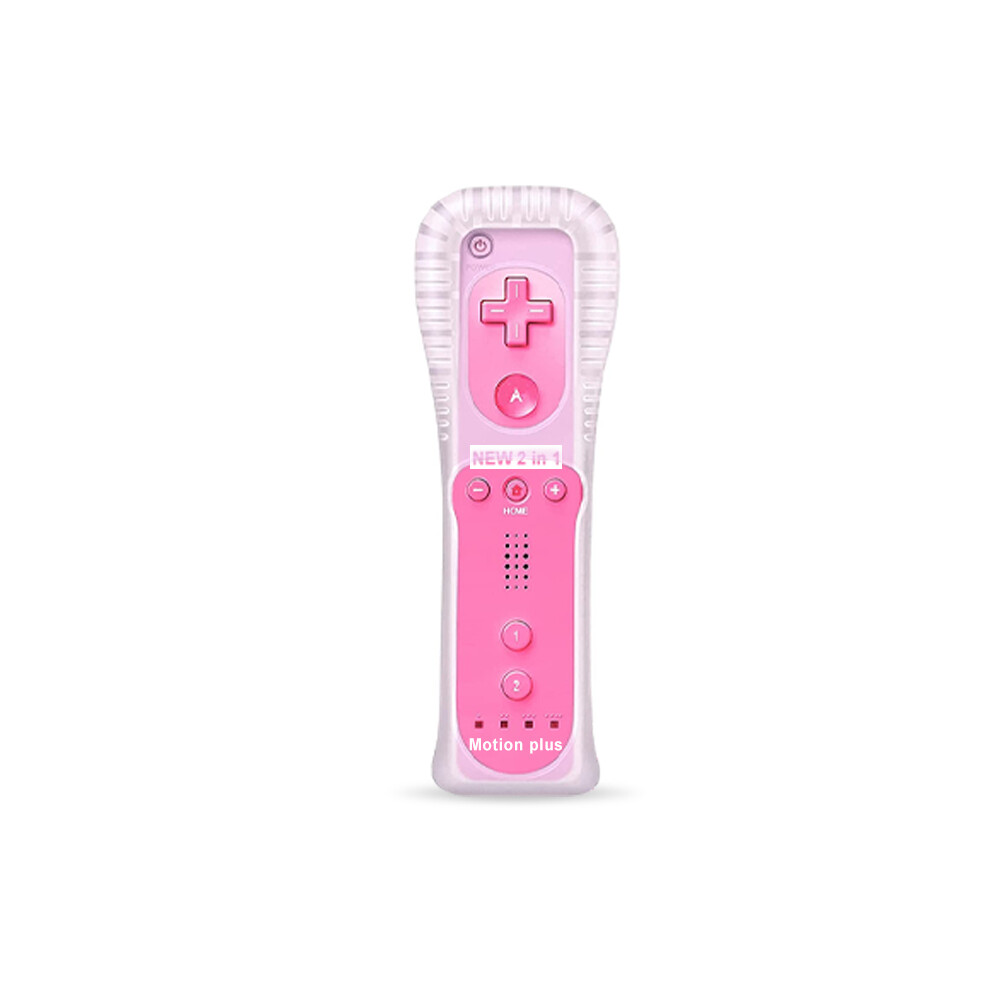 (-1 Controller) 1Pcs/2Pcs Controller For Wii Remote Controller Gamepad Built-In Motion Pink 9123213443332