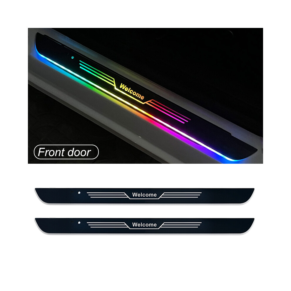 (For H-YUNDAI, Front - A - 2Pcs) 4/2 Pcs Customized Car Door Sill illuminated Light logo Projector Lamp-image-OPC-PDZM8MY-NEW
