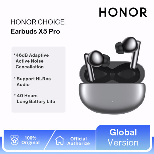 (White) HONOR CHOICE Earbuds X5 Pro 46dB Adaptive Active Noise Cancellation Support 1