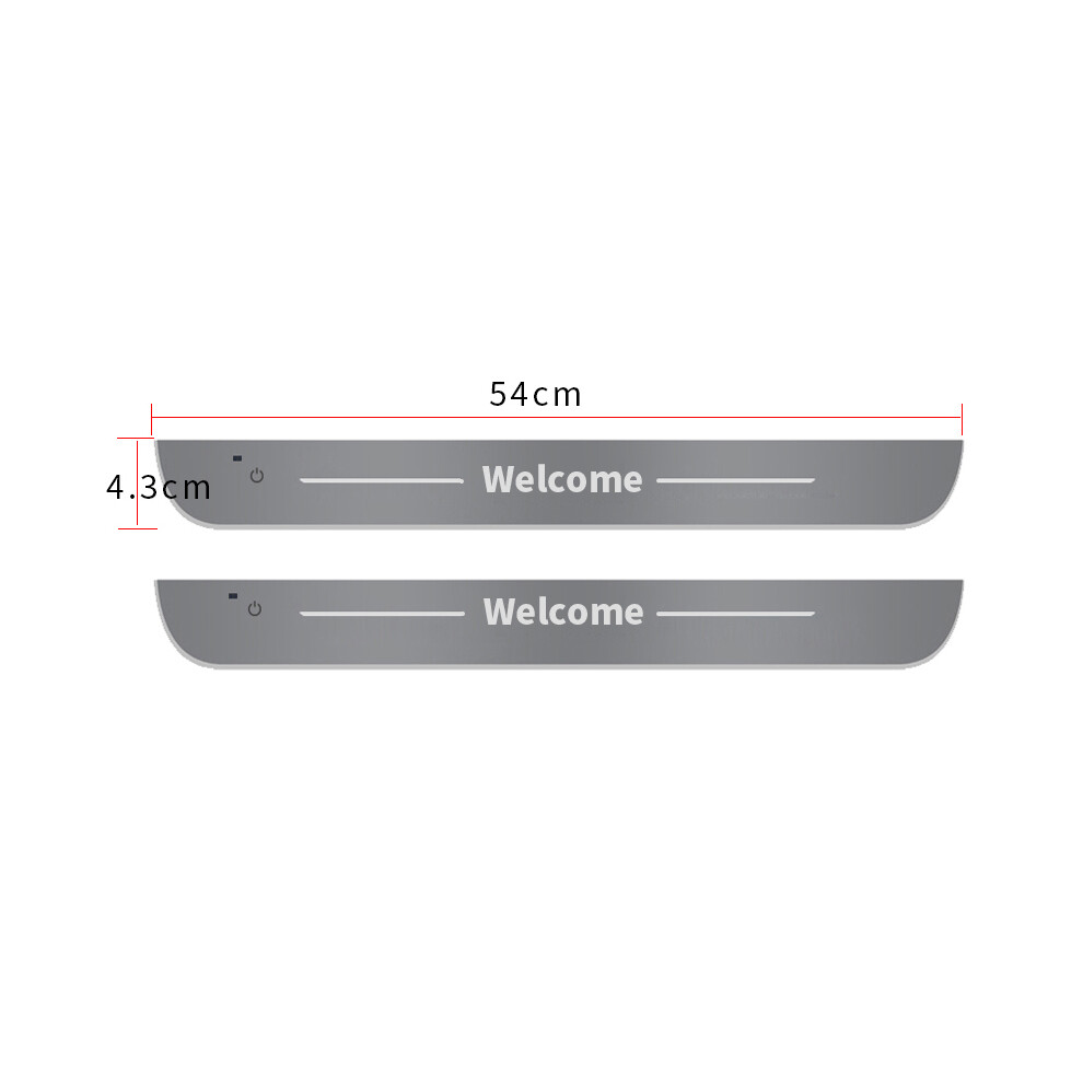 Maxpower (For A-Udi, 2Pcs Front Door) New Customized Dynamic Led Welcome Car Scuff Plate Pedal Threshold Door