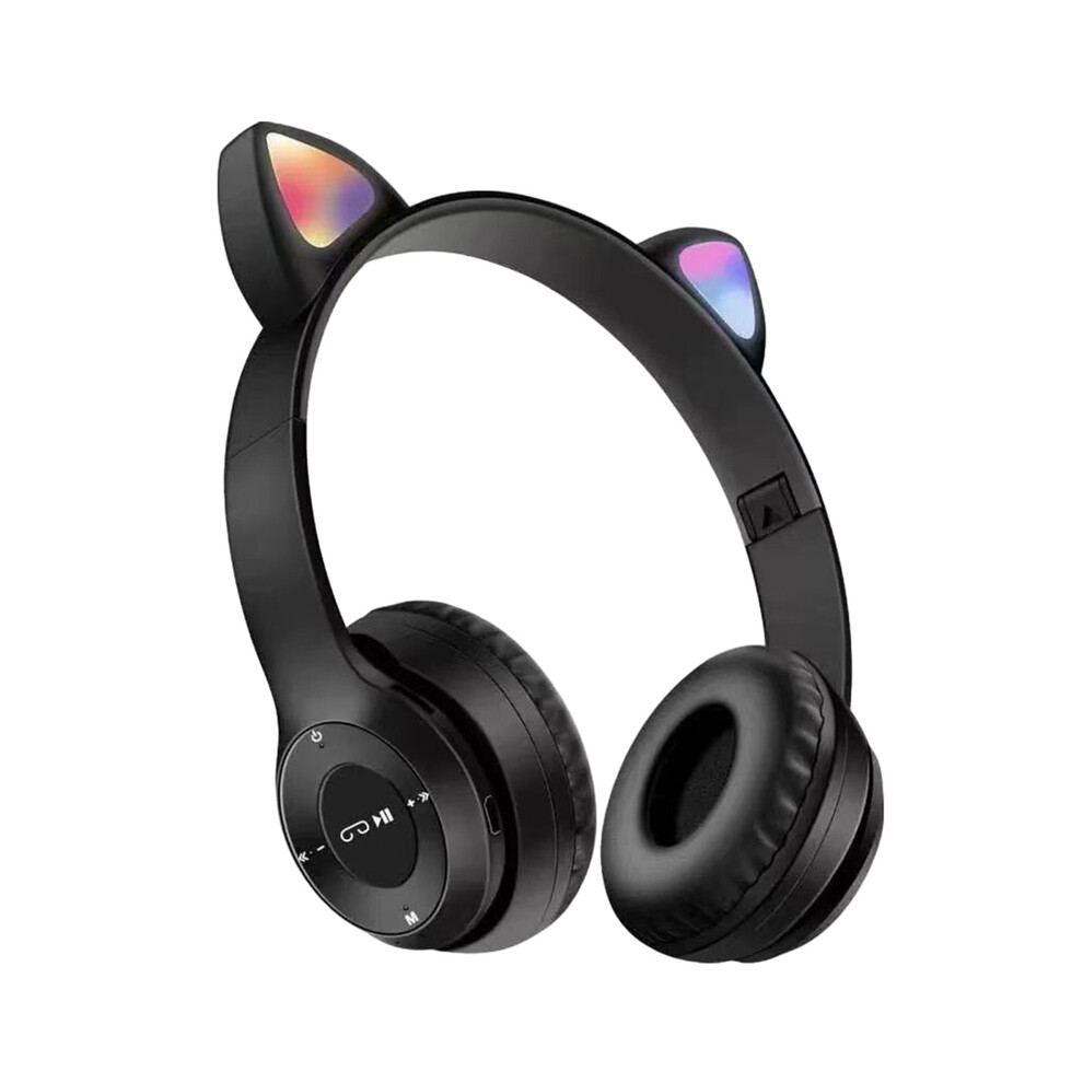 Maxpower (B) Wireless Bluetooth Headphones Cat Ear Gaming Headset Led Glow Helmets Light
