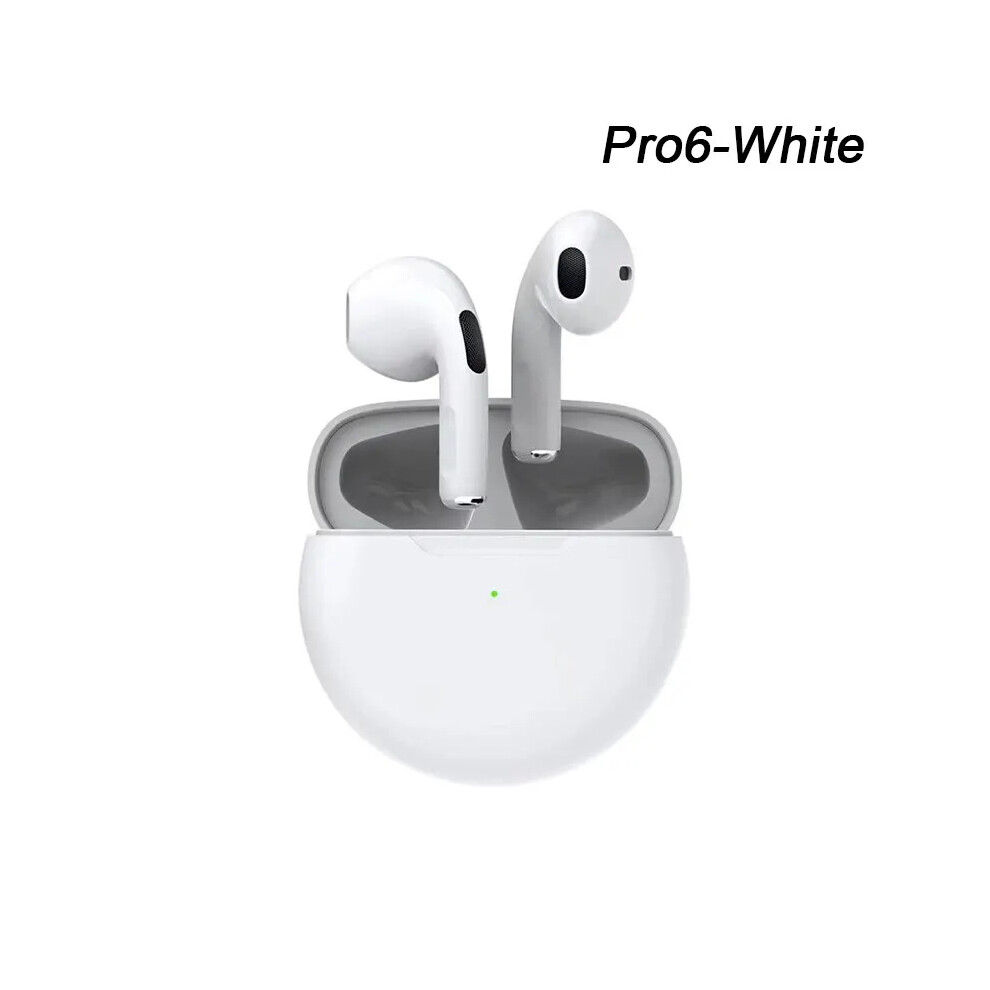 (White) Pro 6 Tws Wireless Bluetooth Earphones Headphones Mini Fone Earphone White 9123213516999