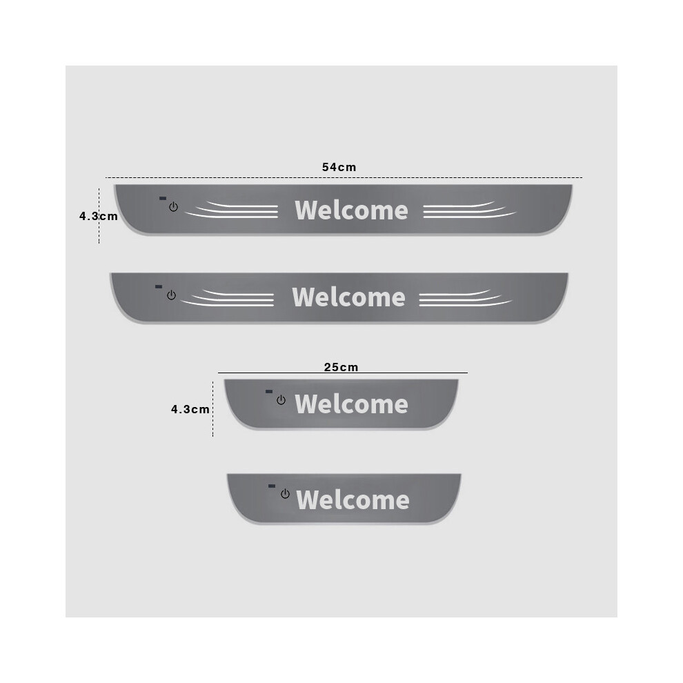 (For S-KODA, 4pcs Front and Rear) Customized Car Door Sill Light Threshold Lamp Logo Projector Lamp Power-image-OPC-PDZMBM5-NEW