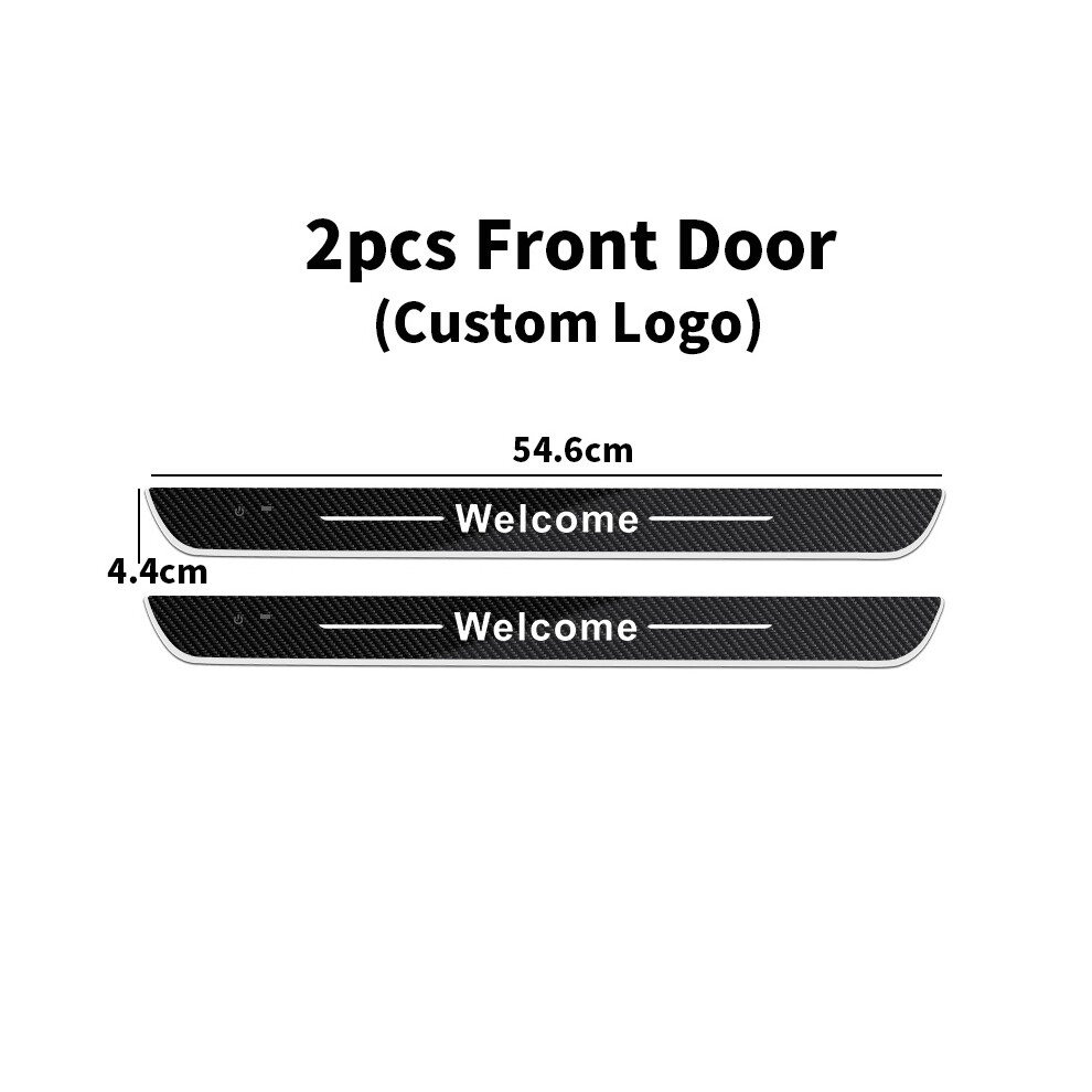 (For S-UZUKI, 2pcs Front door) New Carbon fiber Customized Car Door illuminated Sill Logo Projector Lamp-image-OPC-PDZMBQM-NEW