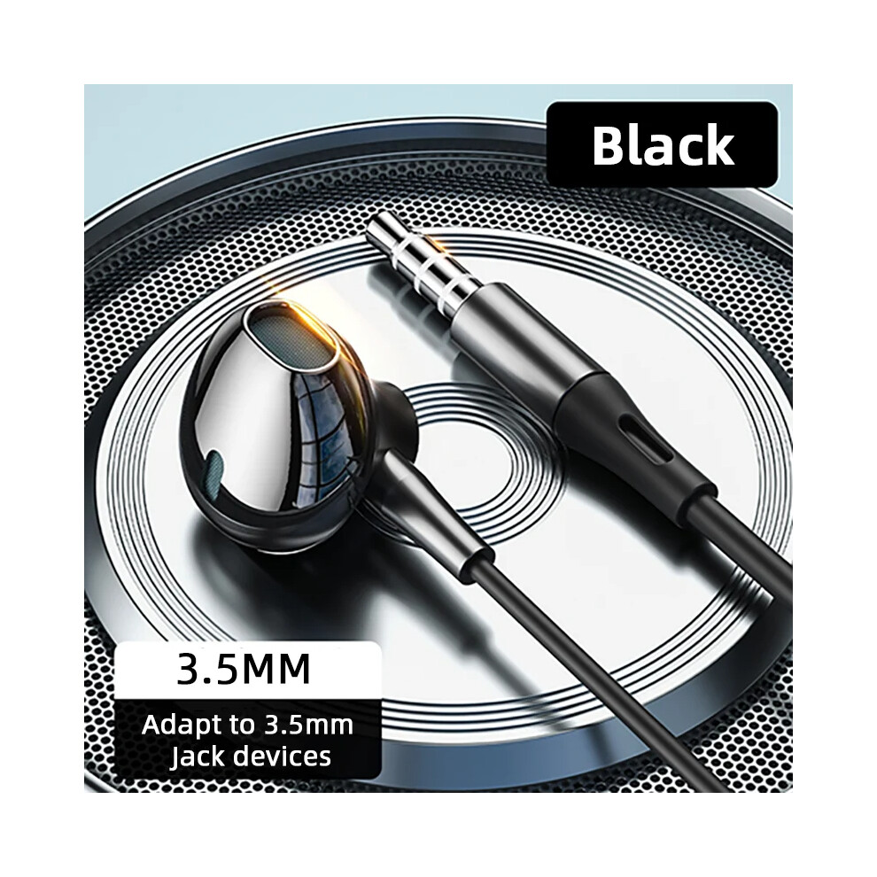 ( 3.5Mm Earphone) Type-C Wired Headphones For Samsung Galaxy S24 S23 S22 S21 Ultra 3.5Mm Black 9123213527452