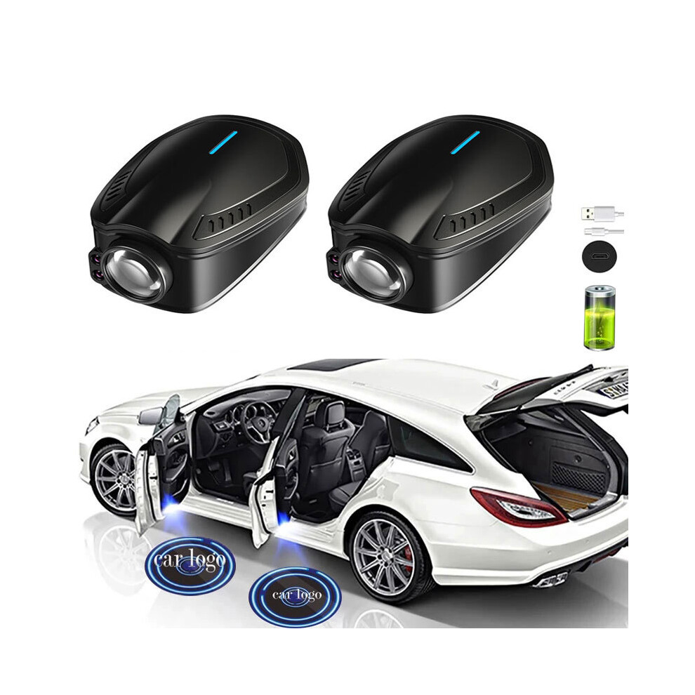 (2 Pcs, other remark) Led Car Logo Lights Auto Door Laser Projector Rechargeable Wireless Welcome-image-OPC-PDZMC5T-NEW