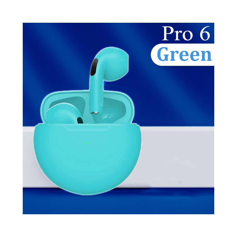 Maxpower (Green) Air Pro 6 Tws Bluetooth Earphone Wireless Headphone Hifi Bass Game Headset