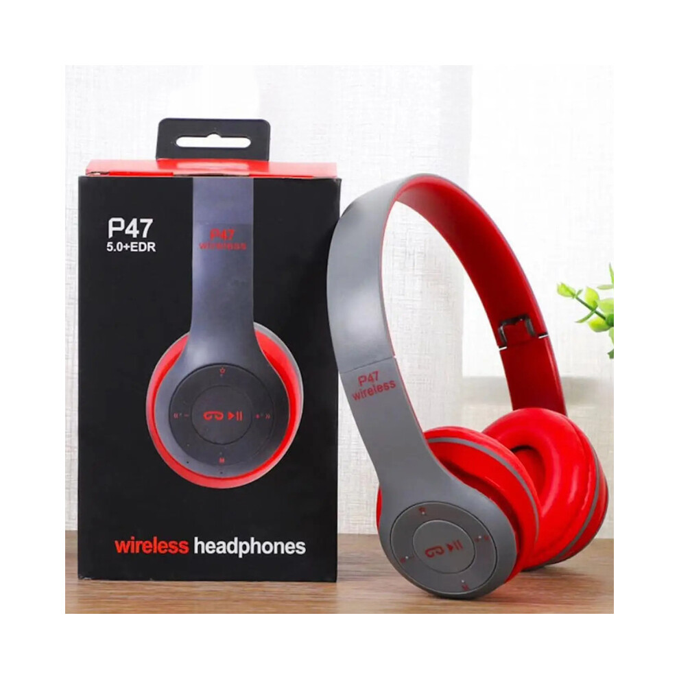 (Red) Bluetooth 5.0 P47 Tws Stereo Headphone Bluetooth Earphones Music Headset Red 9123213519105