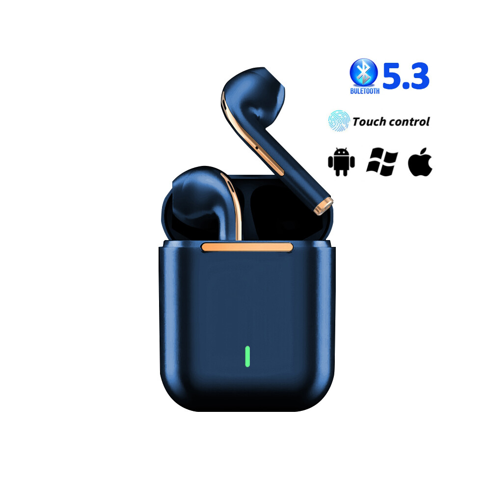 Maxpower (Blue) Earbuds True Wireless Earphone Noise Cancelling Update Tooth 5.3 Headset Blue