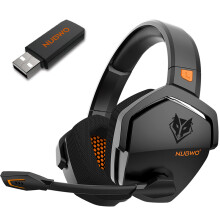 (Orange) NUBWO G06 2.4G Wireless Gaming Headset for PS5 PS4 PC Laptop Noise Cancelling