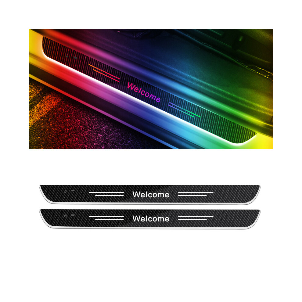 (For S-KODA, B-Front door) New4/2 Pcs Customized Car Door Sill Light RGB Colour Car Scuff Plate Pedal-image-OPC-PDZMCZP-NEW
