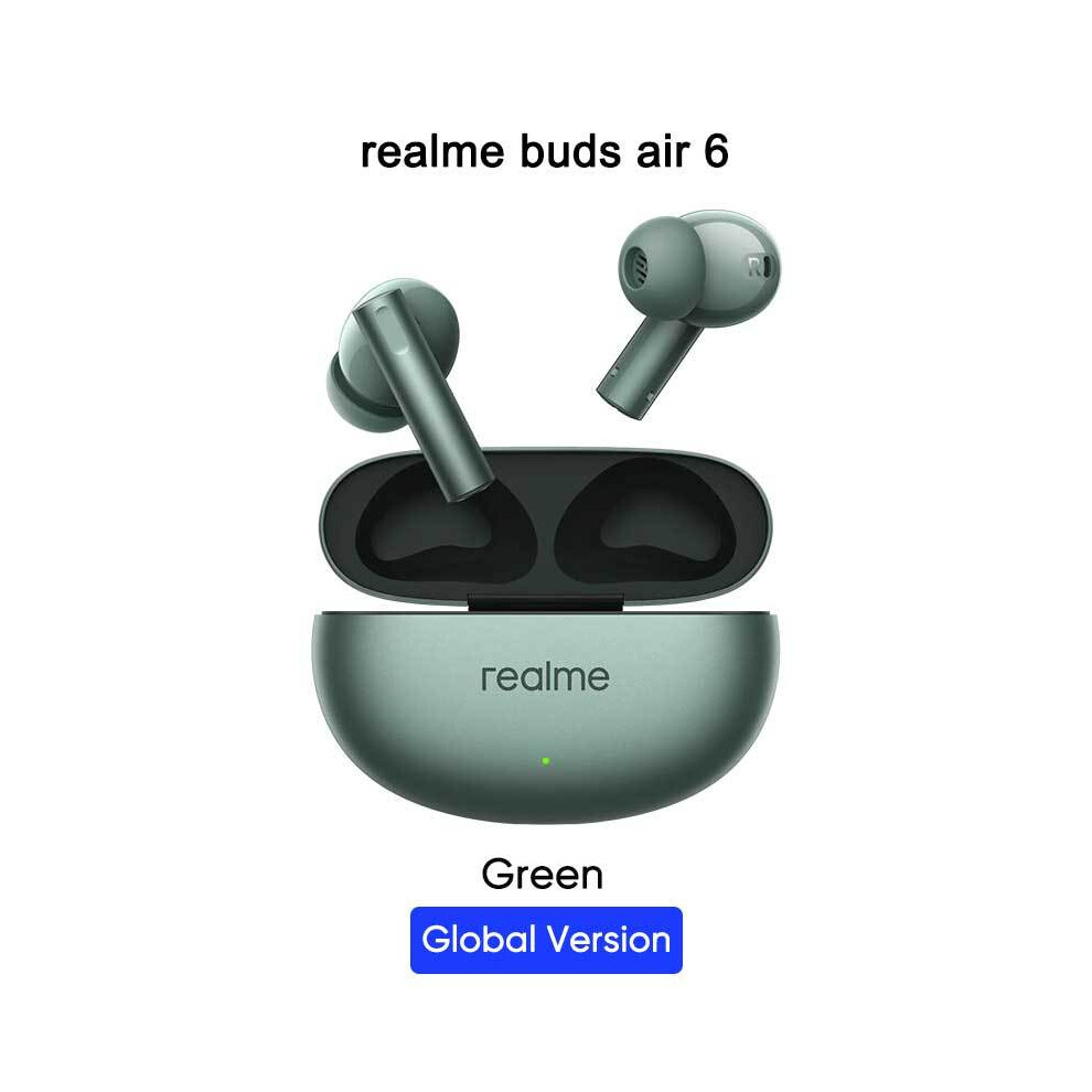 Maxpower (Gl Green) Global Version Realme Buds Air 6 Tws Earphone Hi-Res Lhdc 5.0 Active Noise