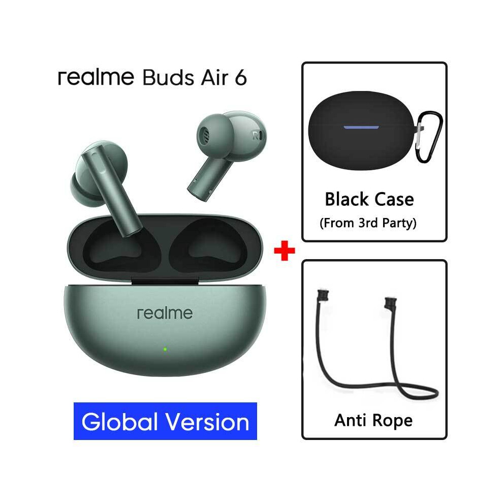 Maxpower (Green Gl N Black) Global Version Realme Buds Air 6 Tws Earphone Hi-Res Lhdc 5.0 Active Noise