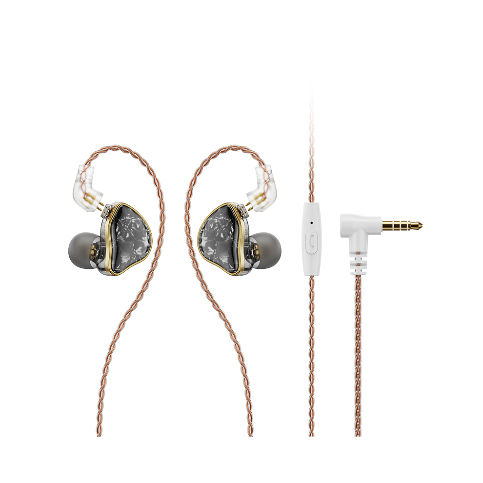 Maxpower ( With Mic) Nicehck Db2 Microphone Hifi Music Earphone 1Dd+1Ba Hybrid Dual Driver Black