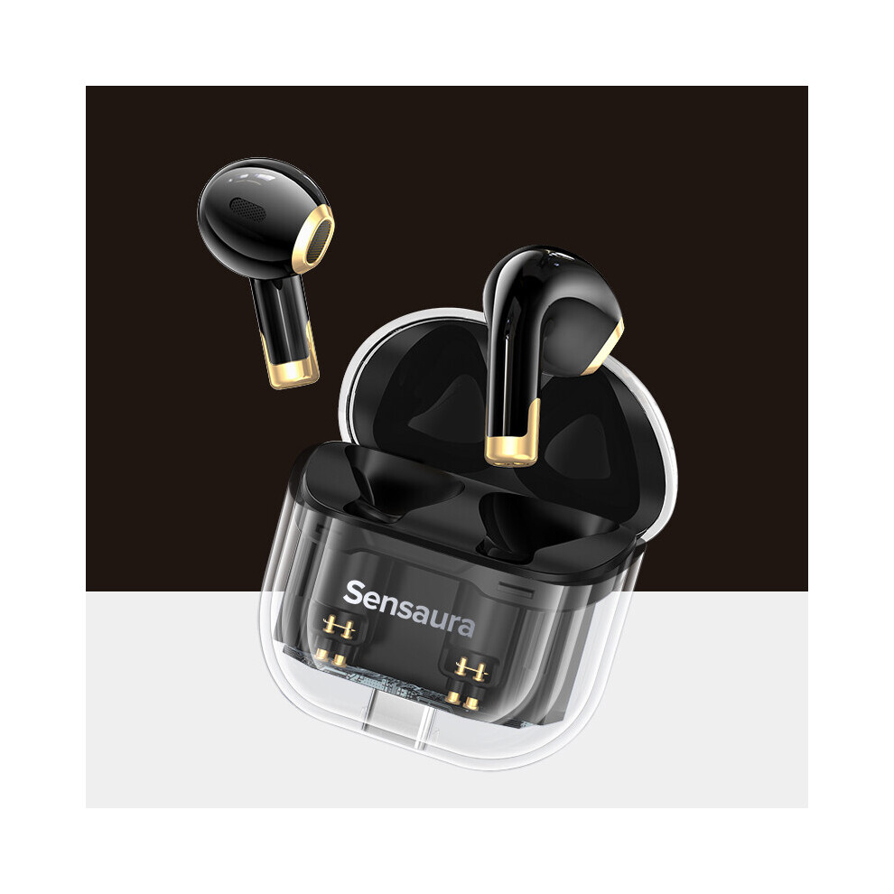Maxpower (Black) Sensaura Tws Earphones Bluetooth 5.3 Wireless Earbuds High Quality Stereo Black