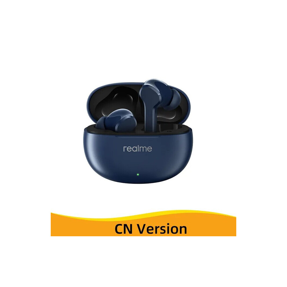 (Blue) Cn Version Realme Buds T100 Tws Earphone Tooth 5.3 Ai Niose Cancelling Blue 9123213489651
