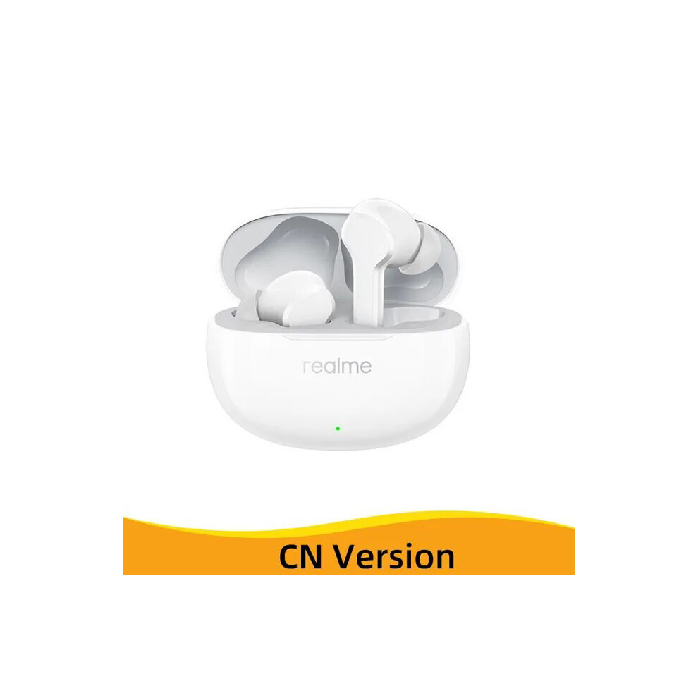 Maxpower (White) Cn Version Realme Buds T100 Tws Earphone Bluetooth 5.3 Ai Niose Cancelling White
