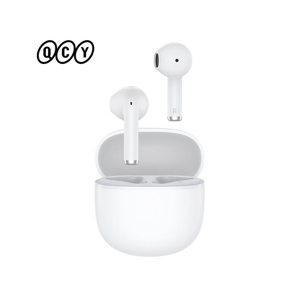 (White) Qcy Ailybuds Lite Wireless Earphones Bluetooth 5.3 Tws Earbuds Semi In-Ear White 9123213499643