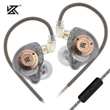 (EDxProx Gray MIC) KZ EDX PRO X Wired Earphones HIFI Stereo Bass Music Earbuds In Ear Sport