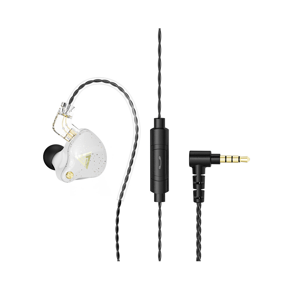 (White) Qkz Ak6 Edx Pro 1Dd Earphone Copper Dual Driver Inear Hifi Stereo Headset White 9123213479416