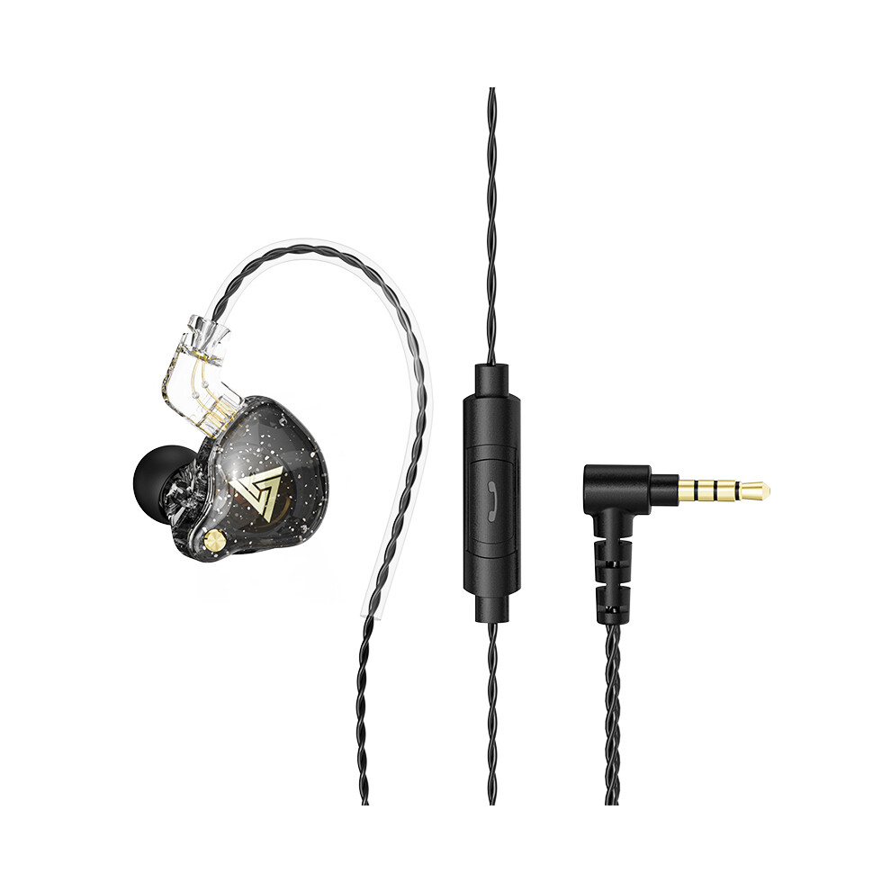 Maxpower (Black) Qkz Ak6 Edx Pro 1Dd Earphone Copper Dual Driver Inear Hifi Stereo Headset Black