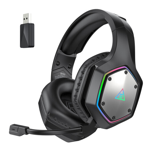 (Black) EKSA E1000 WT 2.4G Low Latency Wireless Gaming Headphones for PC/PS4/PS5/Xbox,