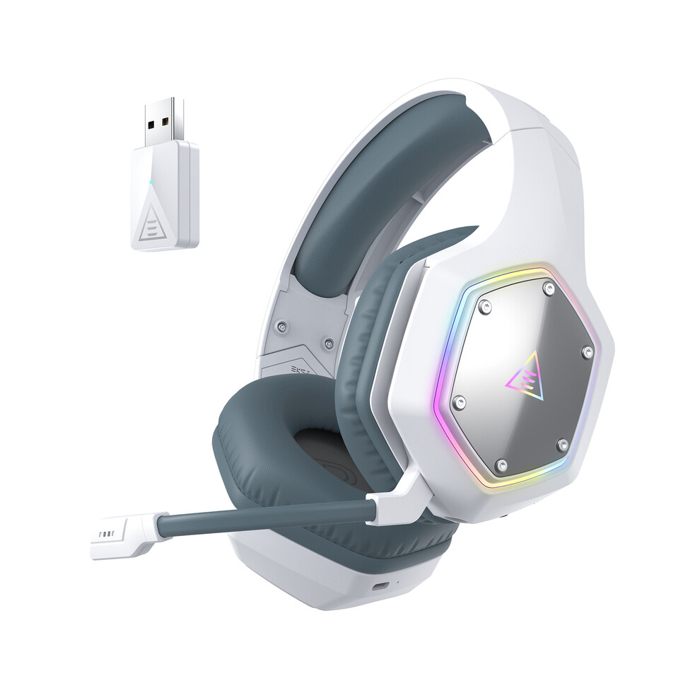 Maxpower (White) Eksa E1000 Wt 2.4G Low Latency Wireless Gaming Headphones For Pc/Ps4/Ps5/Xbox, White