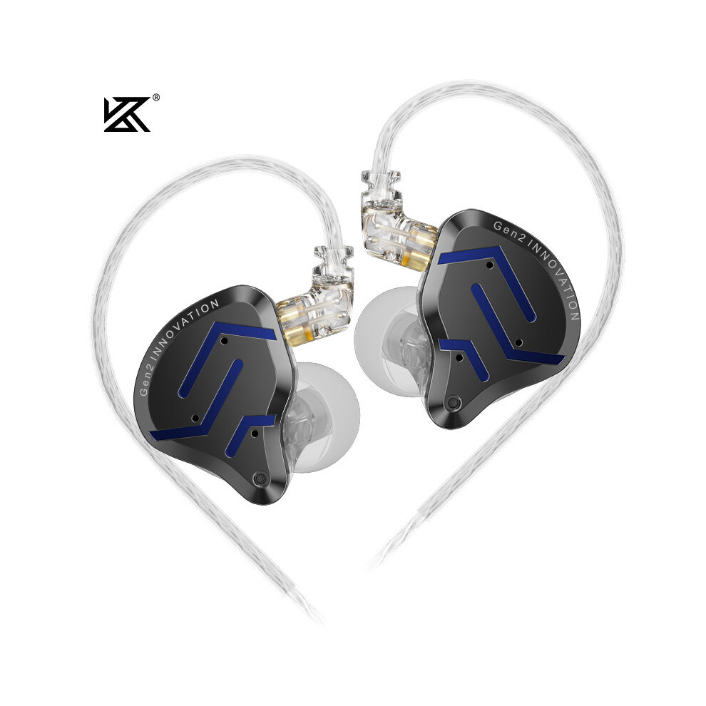 ( No Mic) Kz Zsn Pro 2 1Ba+1Dd Hybrid Driver In Ear Earphone Hifi Bass Earbuds Metal Blue 9123213522945